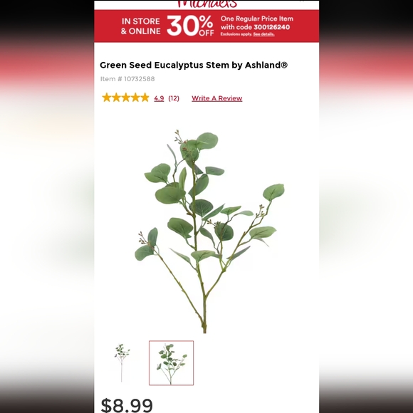 Artificial eucalyptus stems - Picture 2 of 3